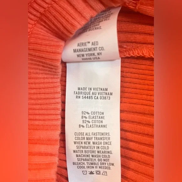 Aerie stretch ribbed henley long sleeve shirt top - Picture 3 of 9